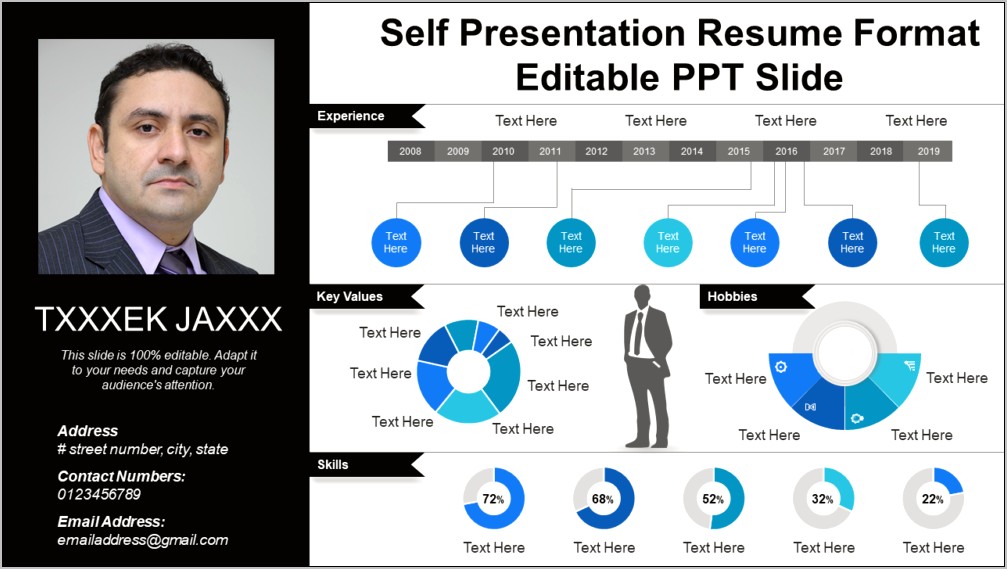 One Slide Presentation Resume Examples