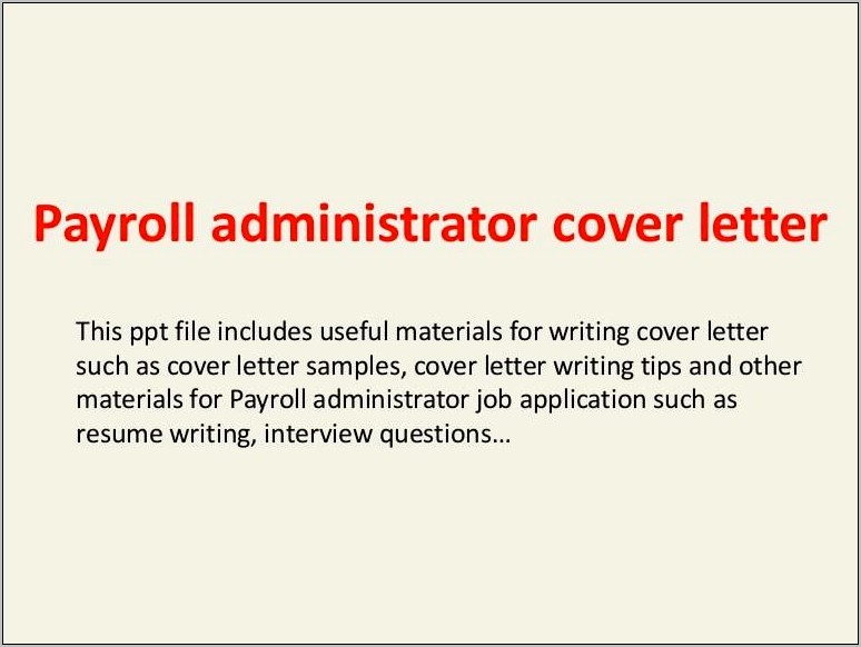 Payroll Assistant Job Description For Resume