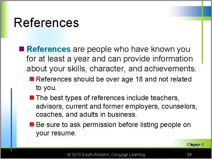 People Who Are Good For Resume References