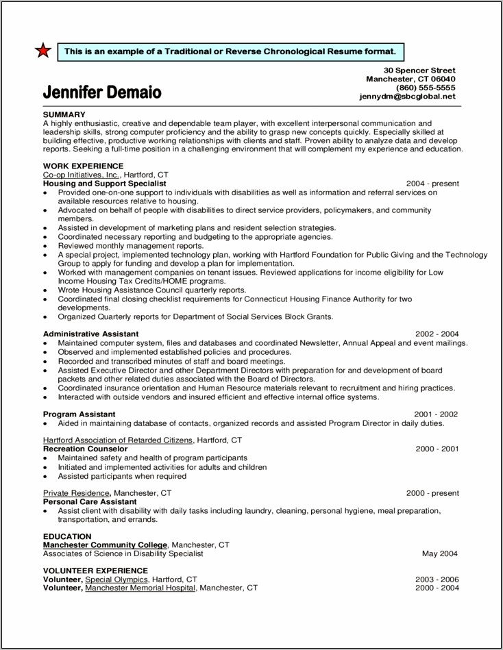Personal Care Assistant Description For Resume