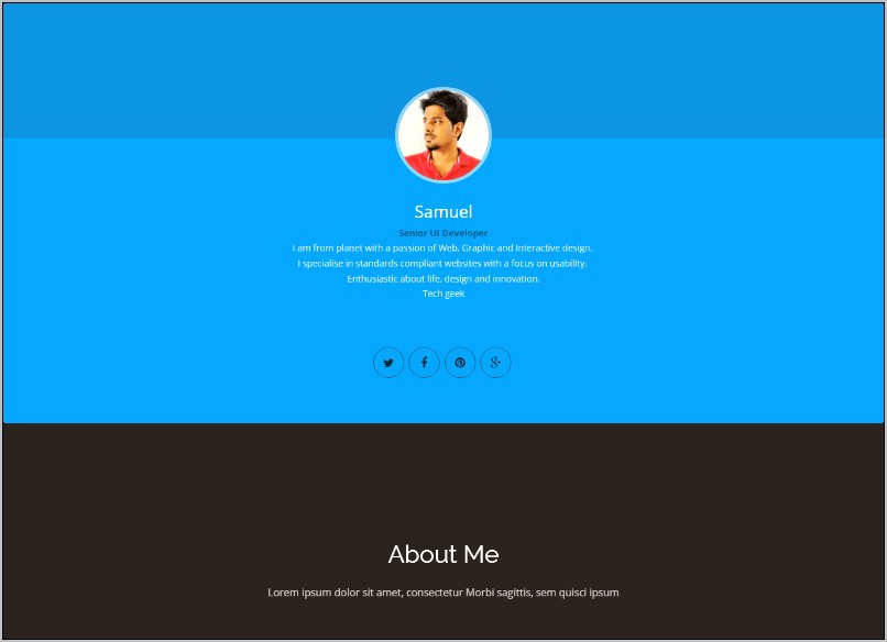 Personal Resume Free Html Template Download