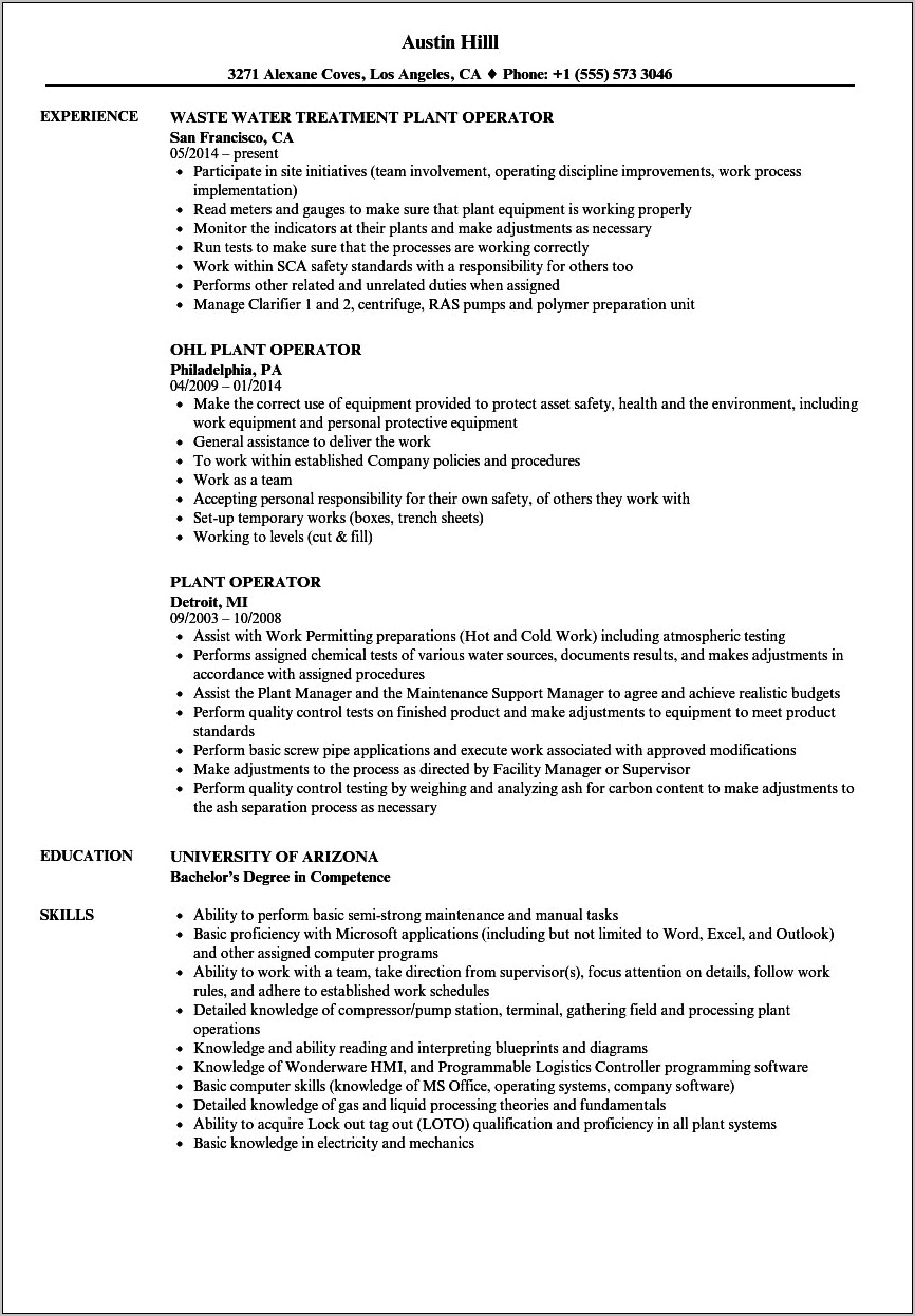 Pest Control Job Description Resume