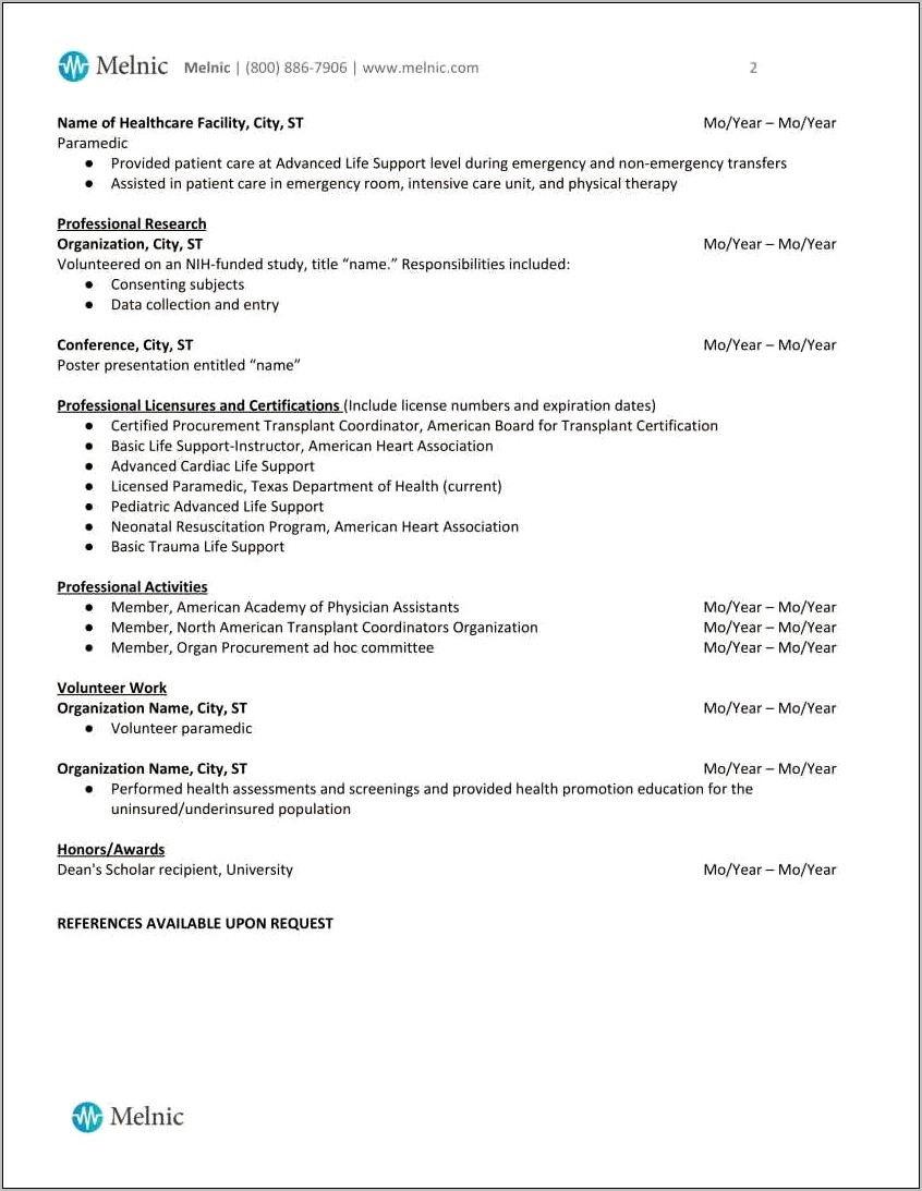 Physician Assistant Resume Examples New Grad