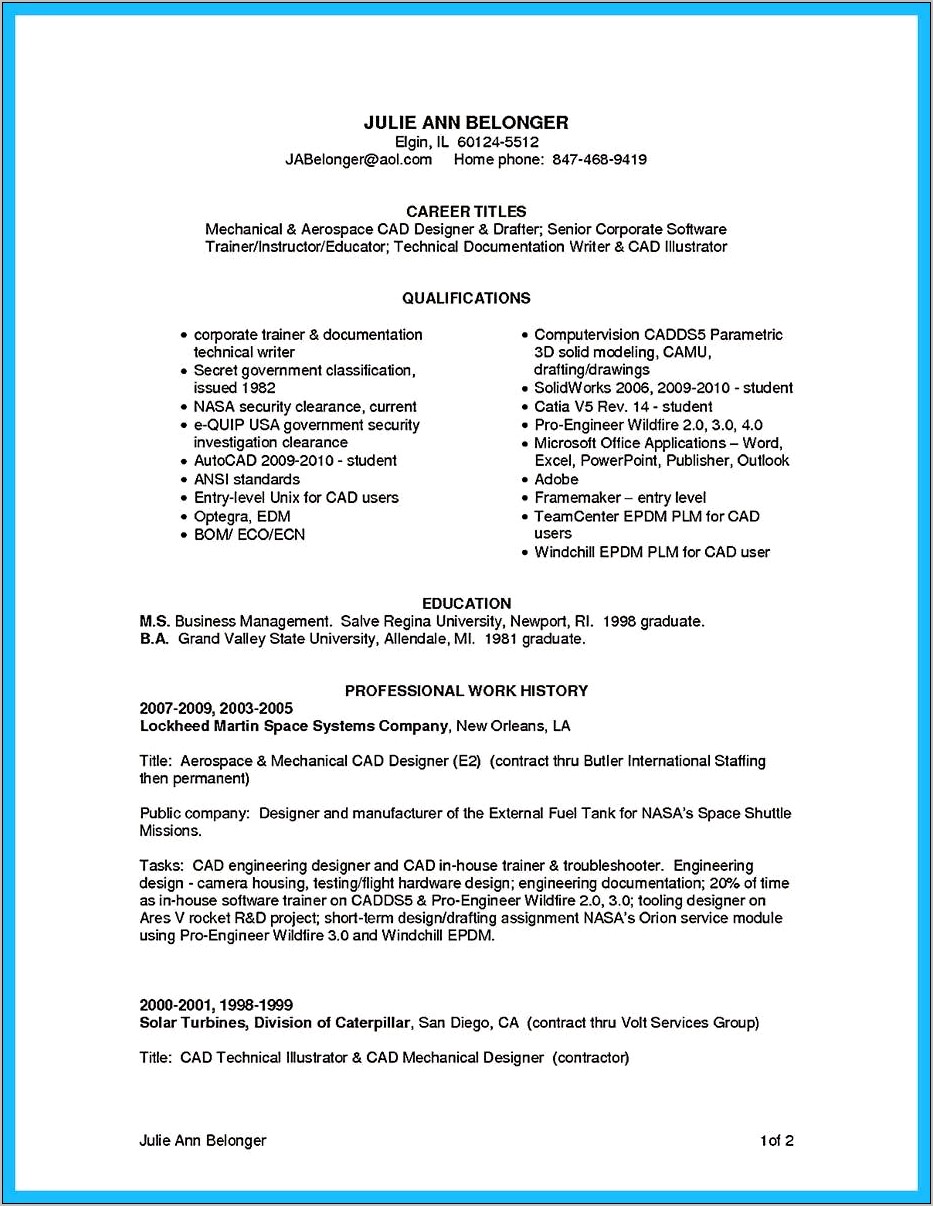 Plm And Engineering Analyst Sample Resume