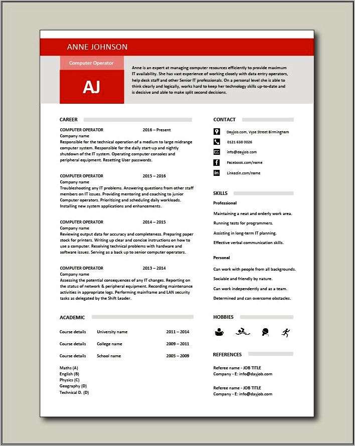 Portnov Computer School Example Of Resume