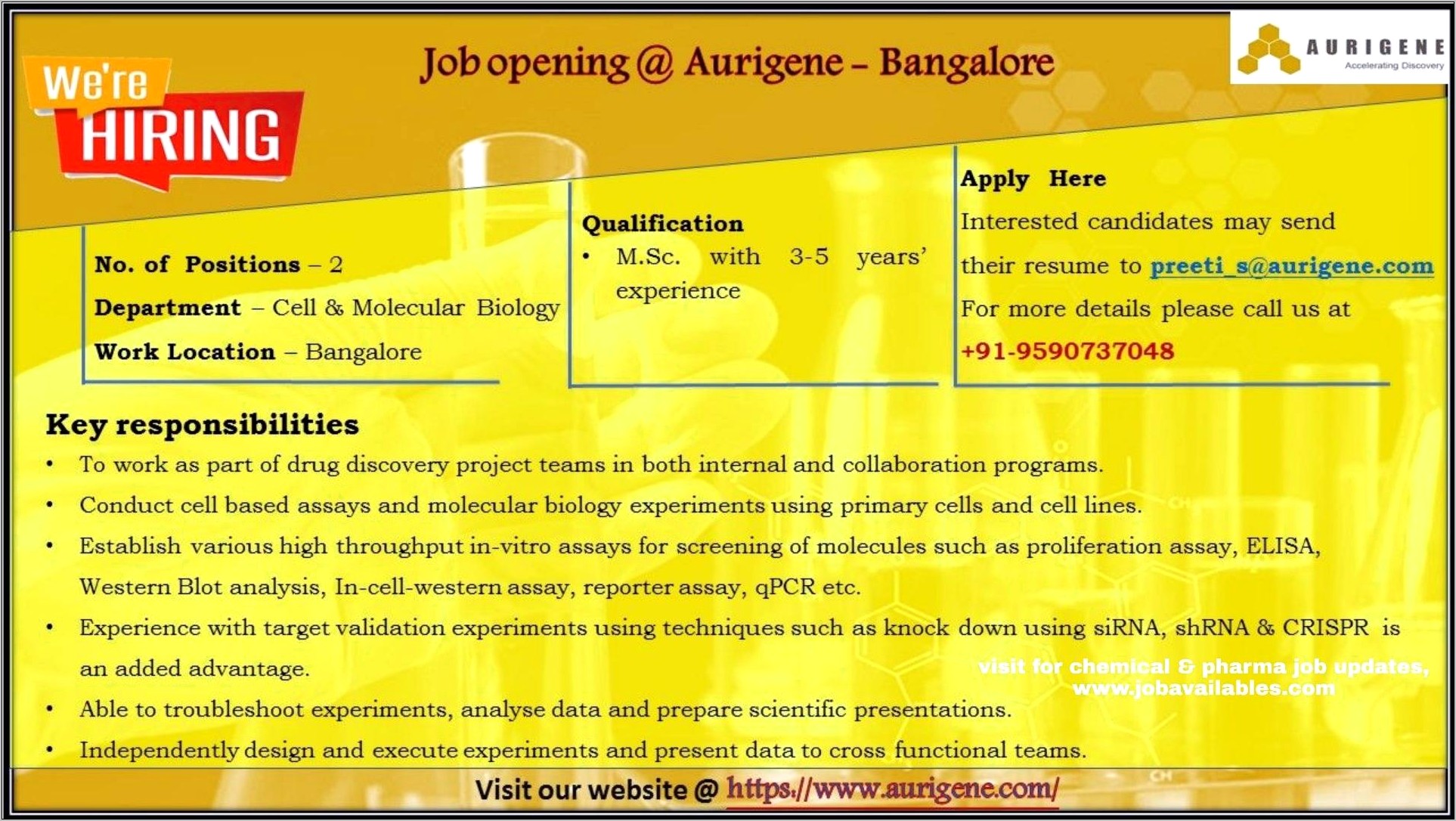Post Resume For Job In Bangalore