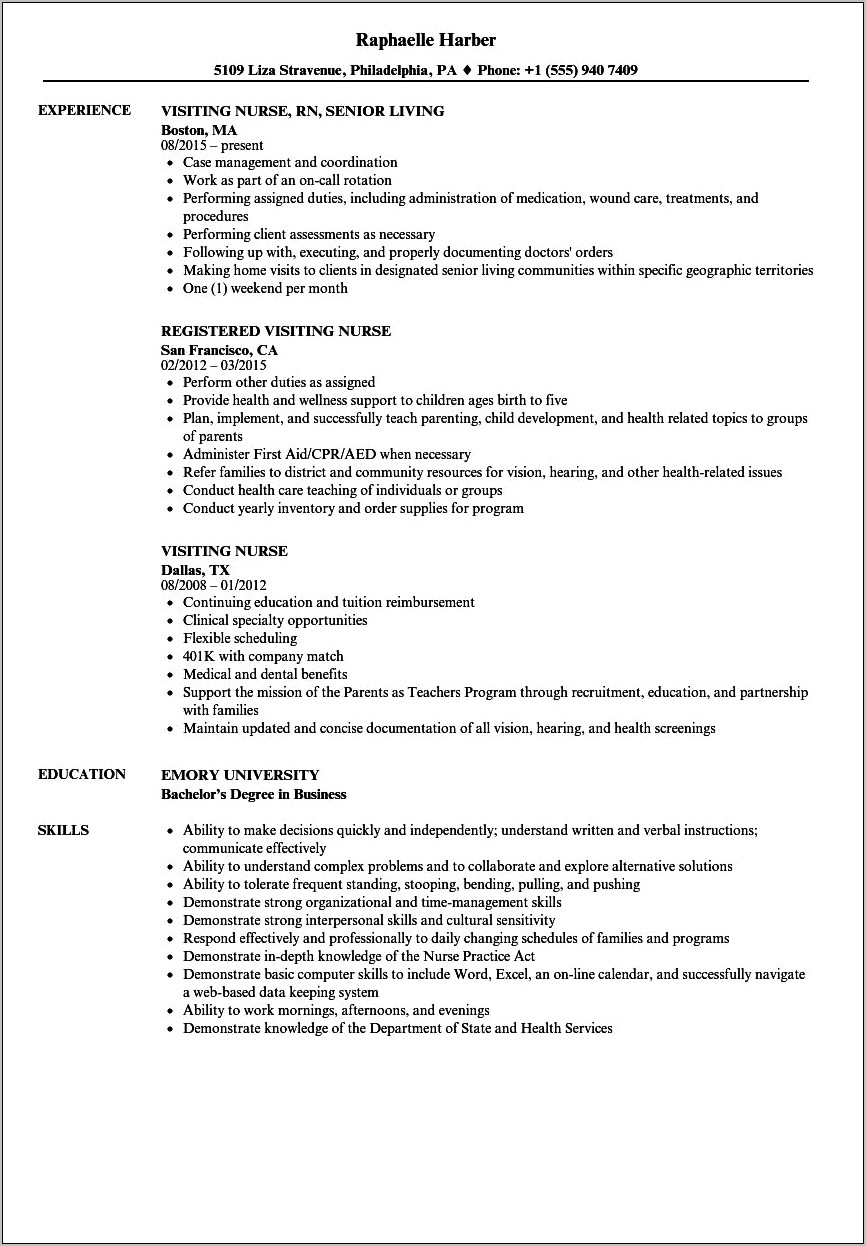Postpartum Nurse Job Description For Resume