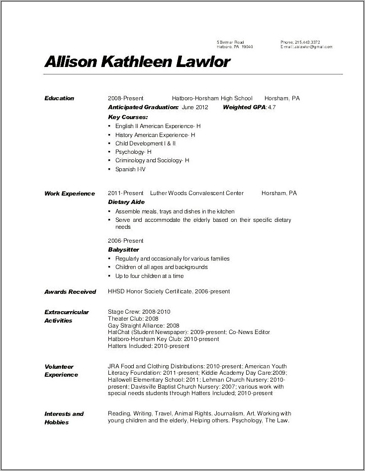 Preschool Director Job Description For Resume