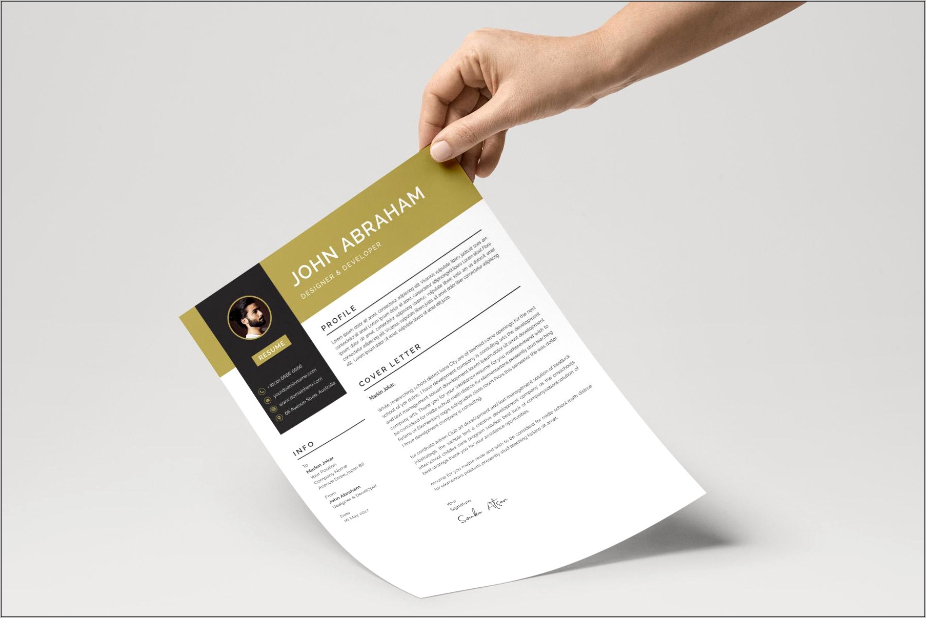 Print Cover Letter And Resume Template