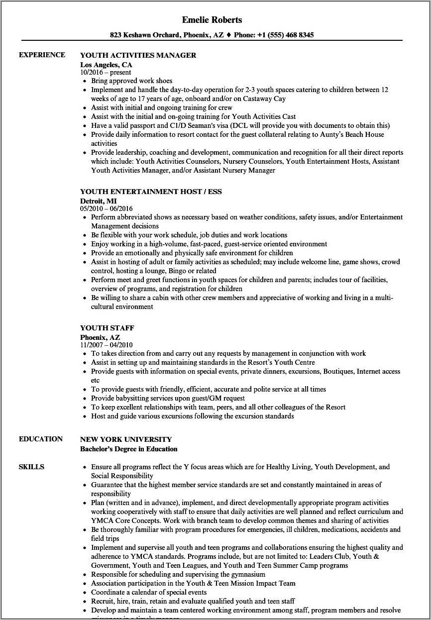 Printable Resume Objective For A Adult Education