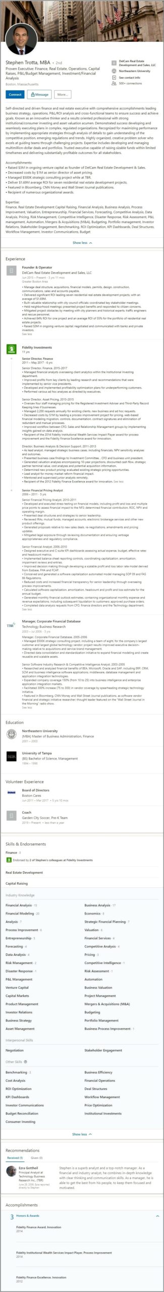 Private Equity Associate Resume Sample