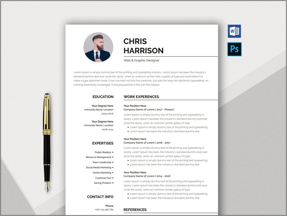 Professional Resume Format For Freshers In Word