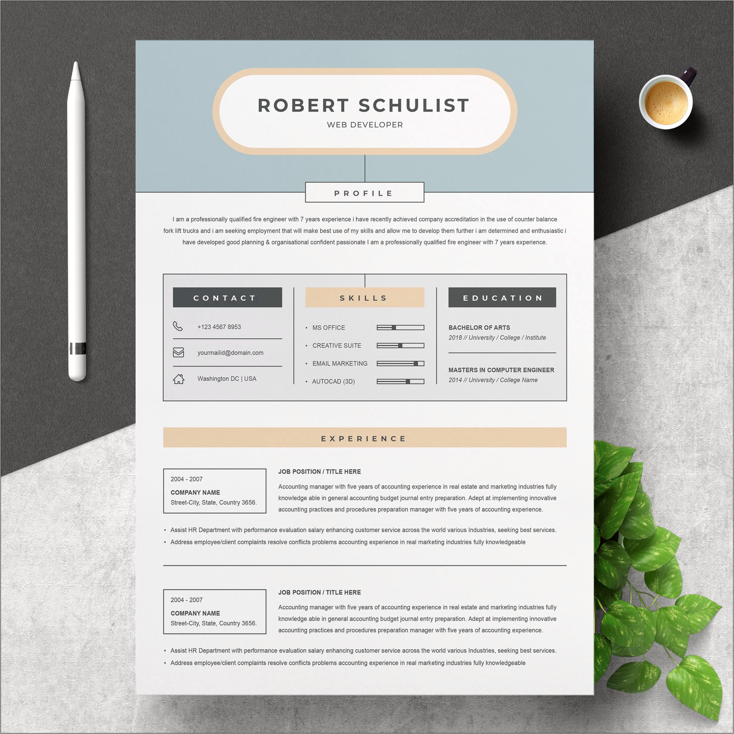 Professionally Done Resume And Cover Letter
