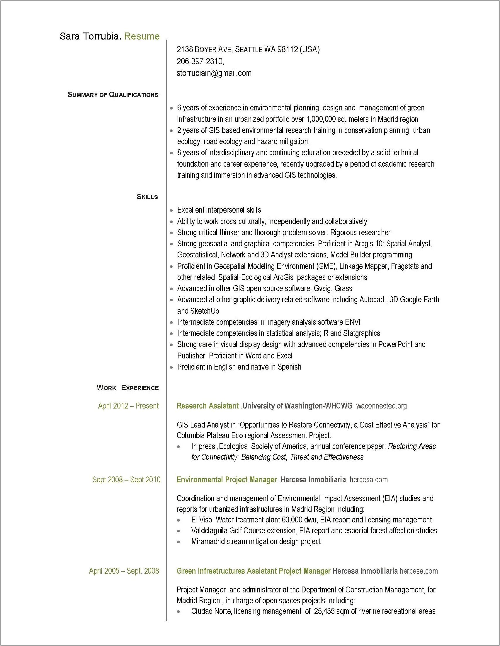Project Management Resume Free Download