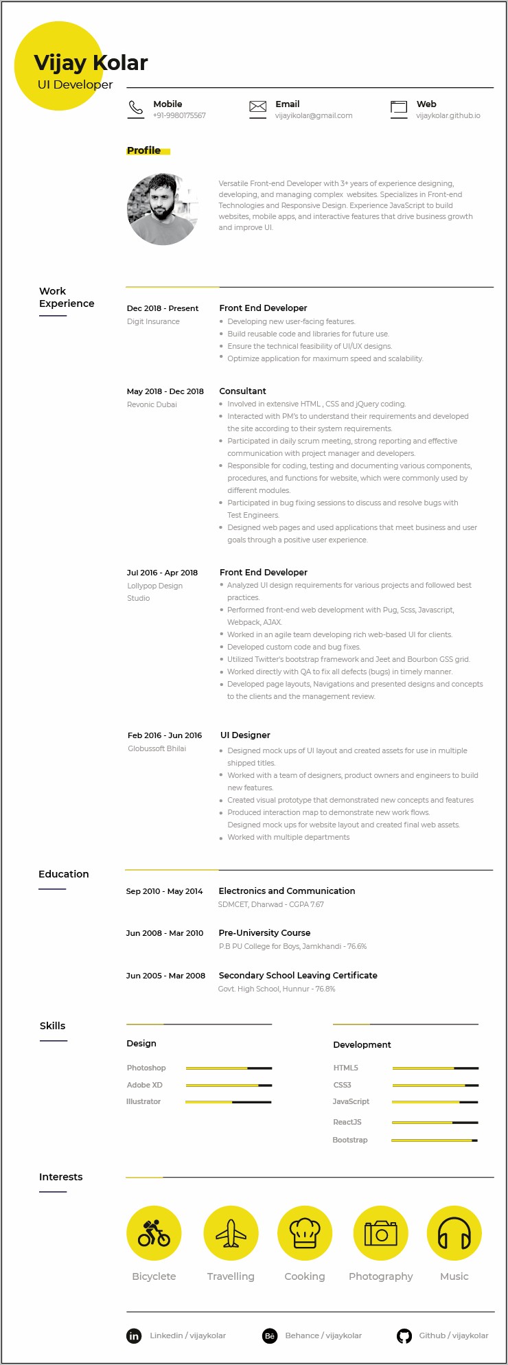 Project Manager Design Ux Resume
