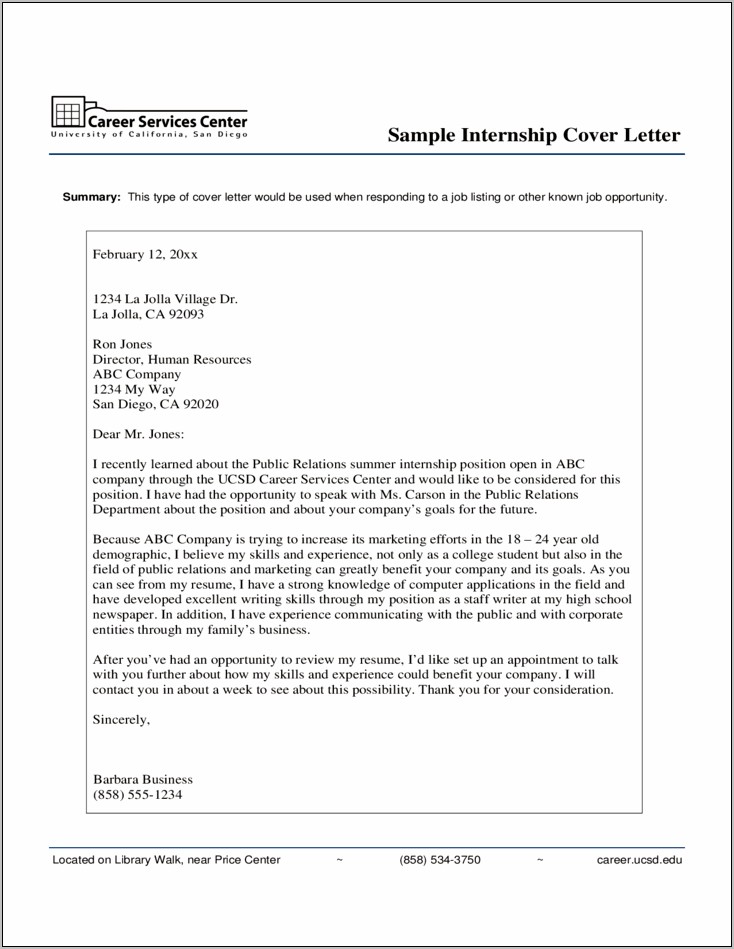 Public Relations Resume Cover Letter Examples