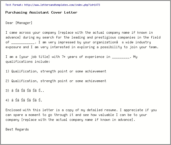 Purchasing Clerk Job Description For Resume