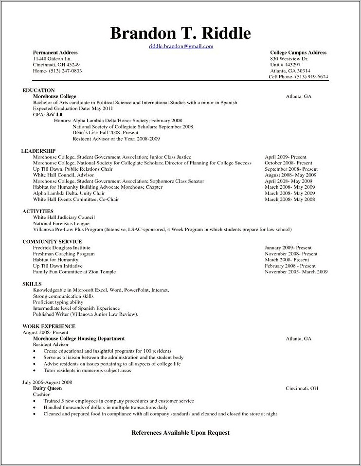 Put Expected Graduation Date On Resume