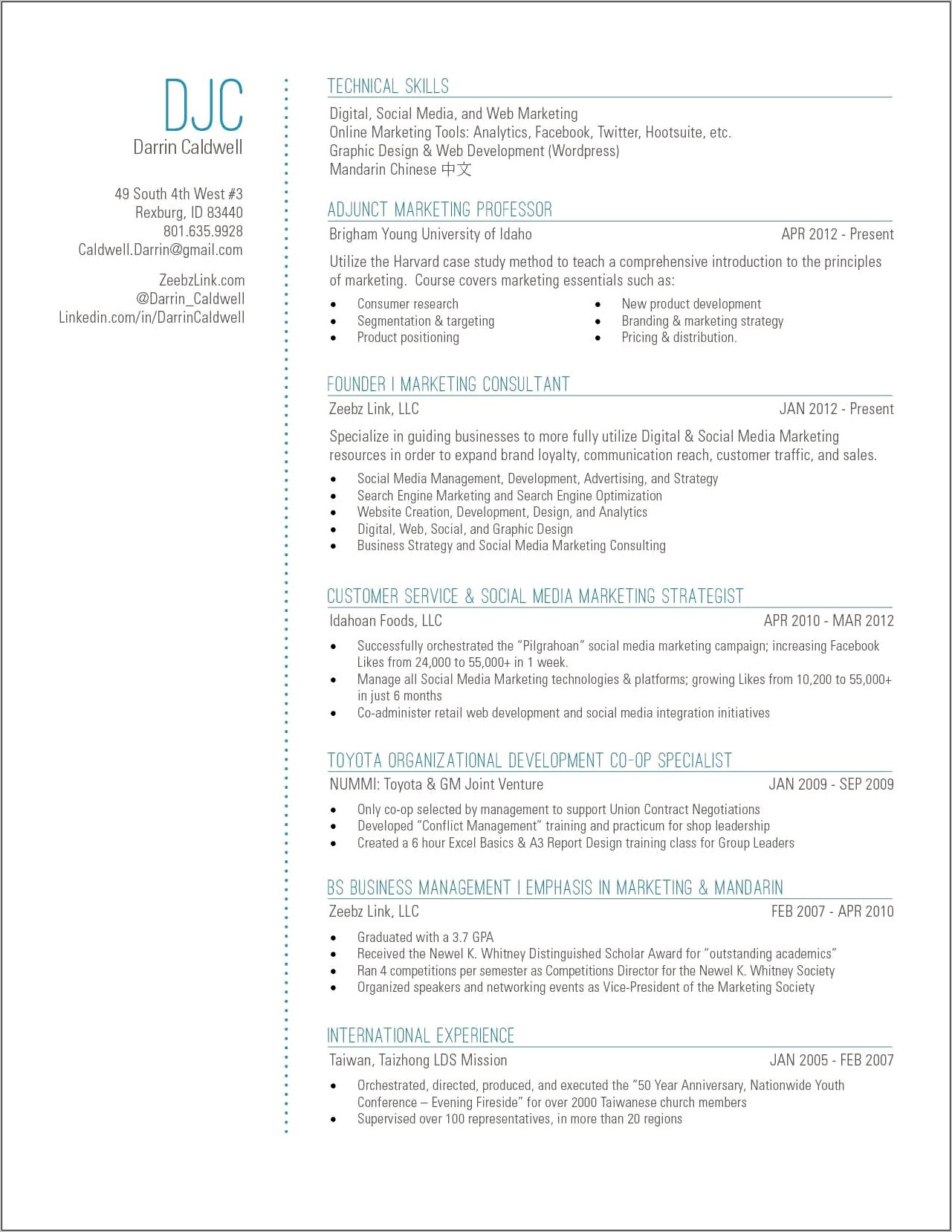 Put My Own Website Developing Experience On Resume