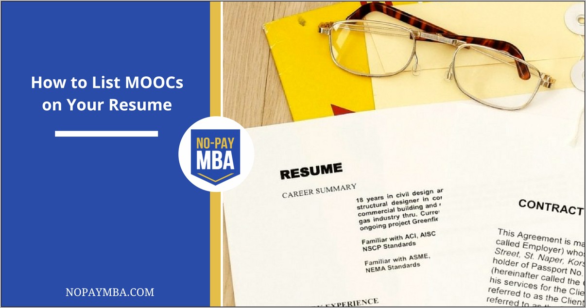 Putting A Specialization On A Resume