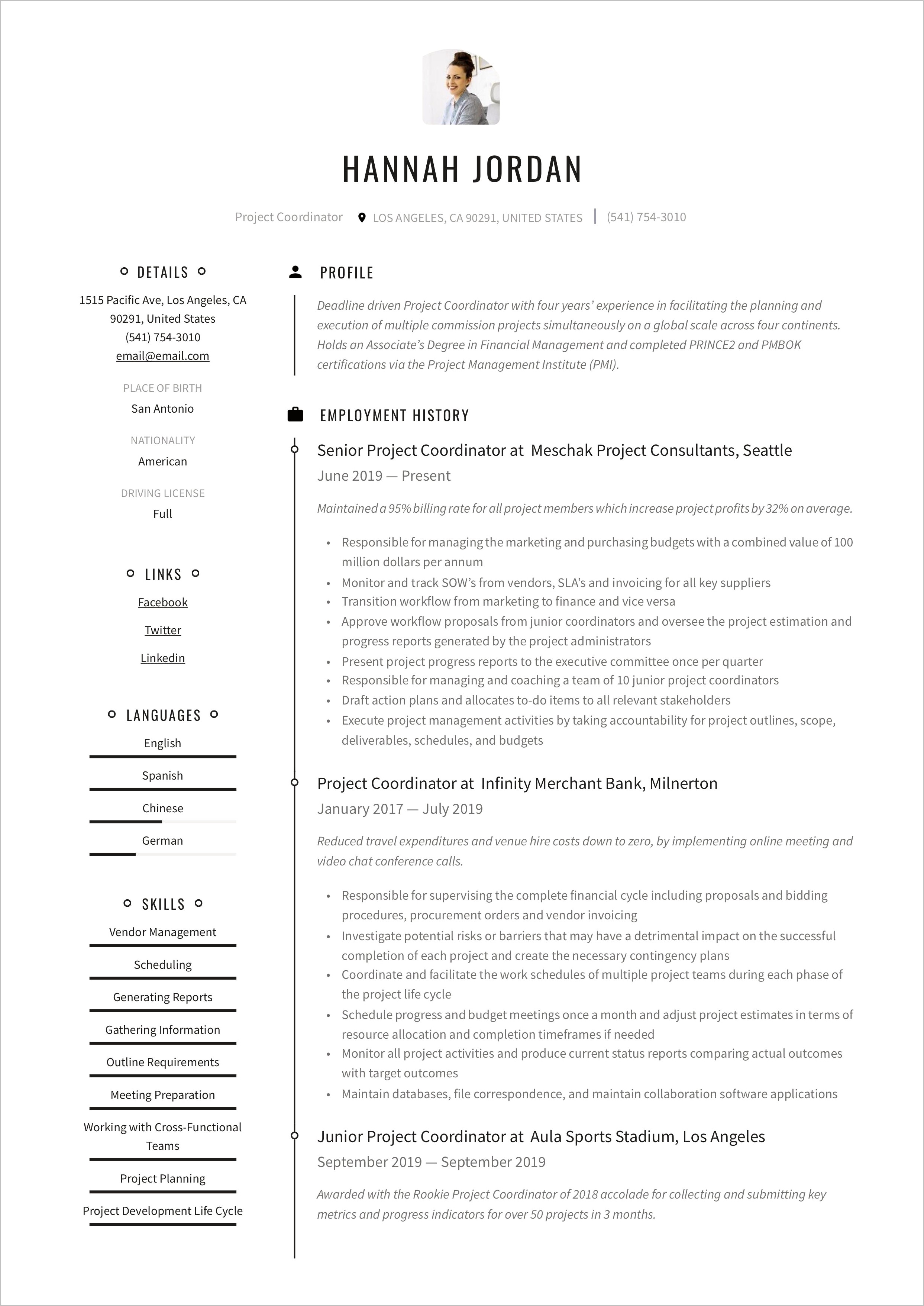 Putting An In Progress Project On Resume
