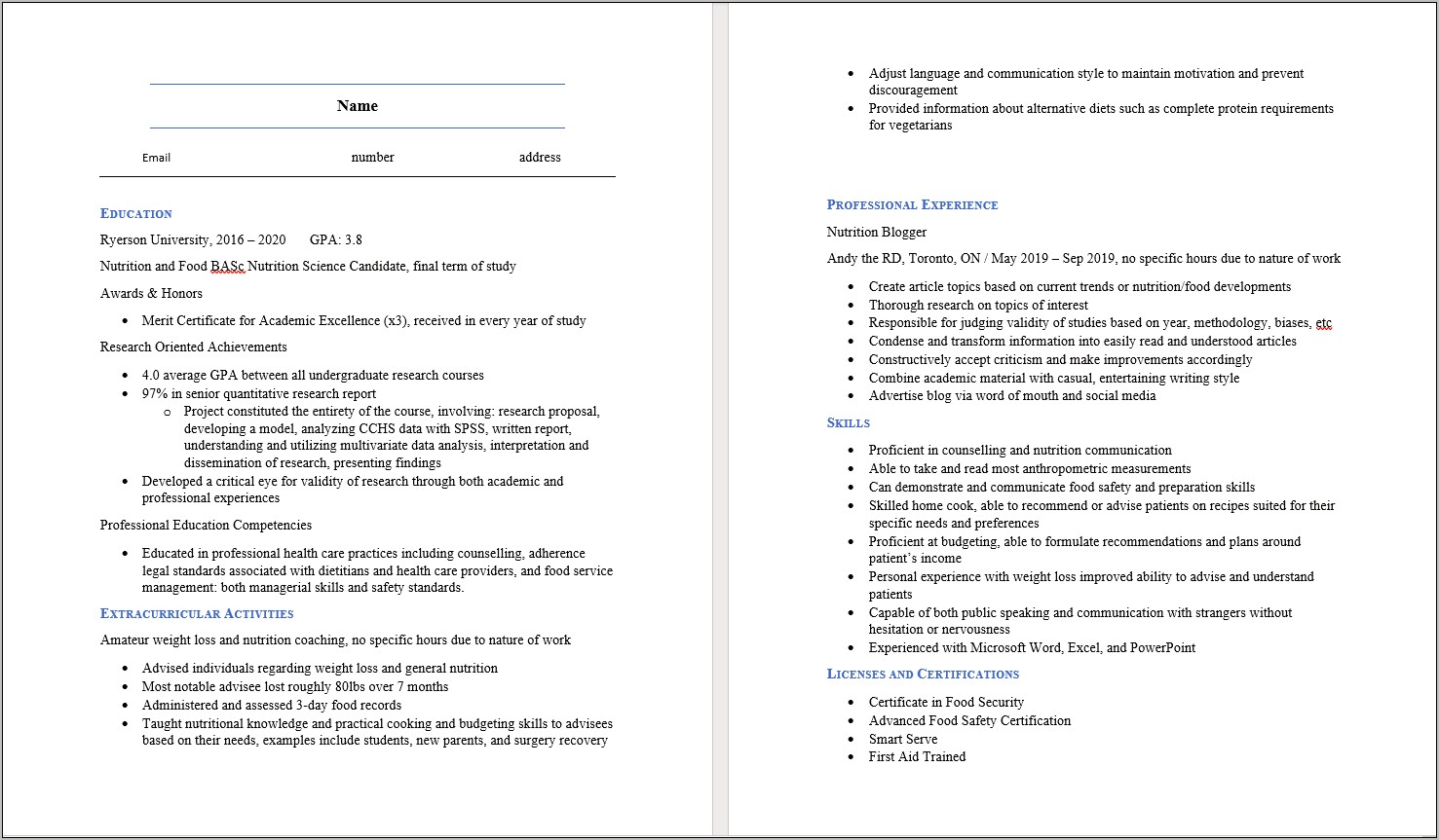 Putting Projects Before Work Experience In Resume