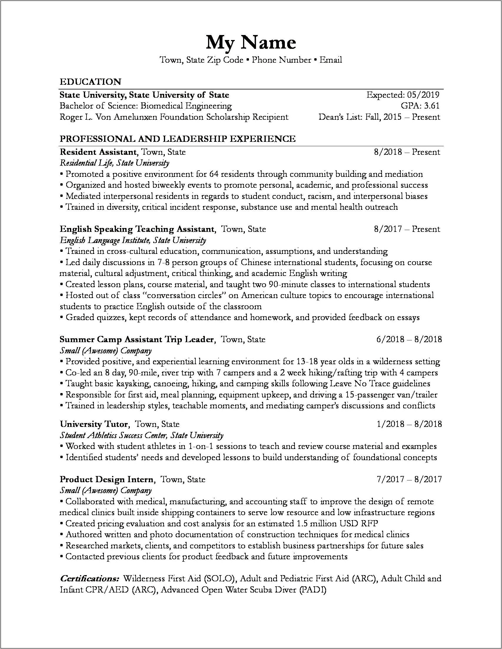 Putting Study Abroad Experience On Resume