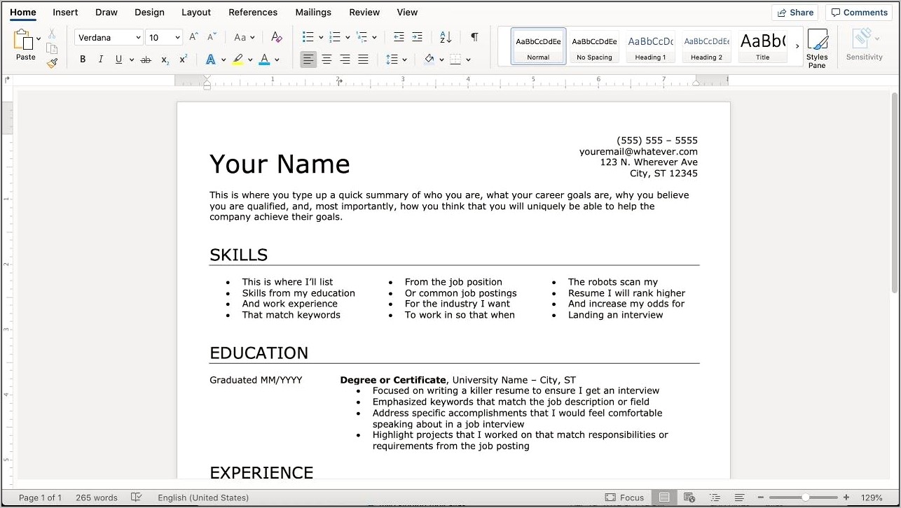 Putting Together A Resume For Teens