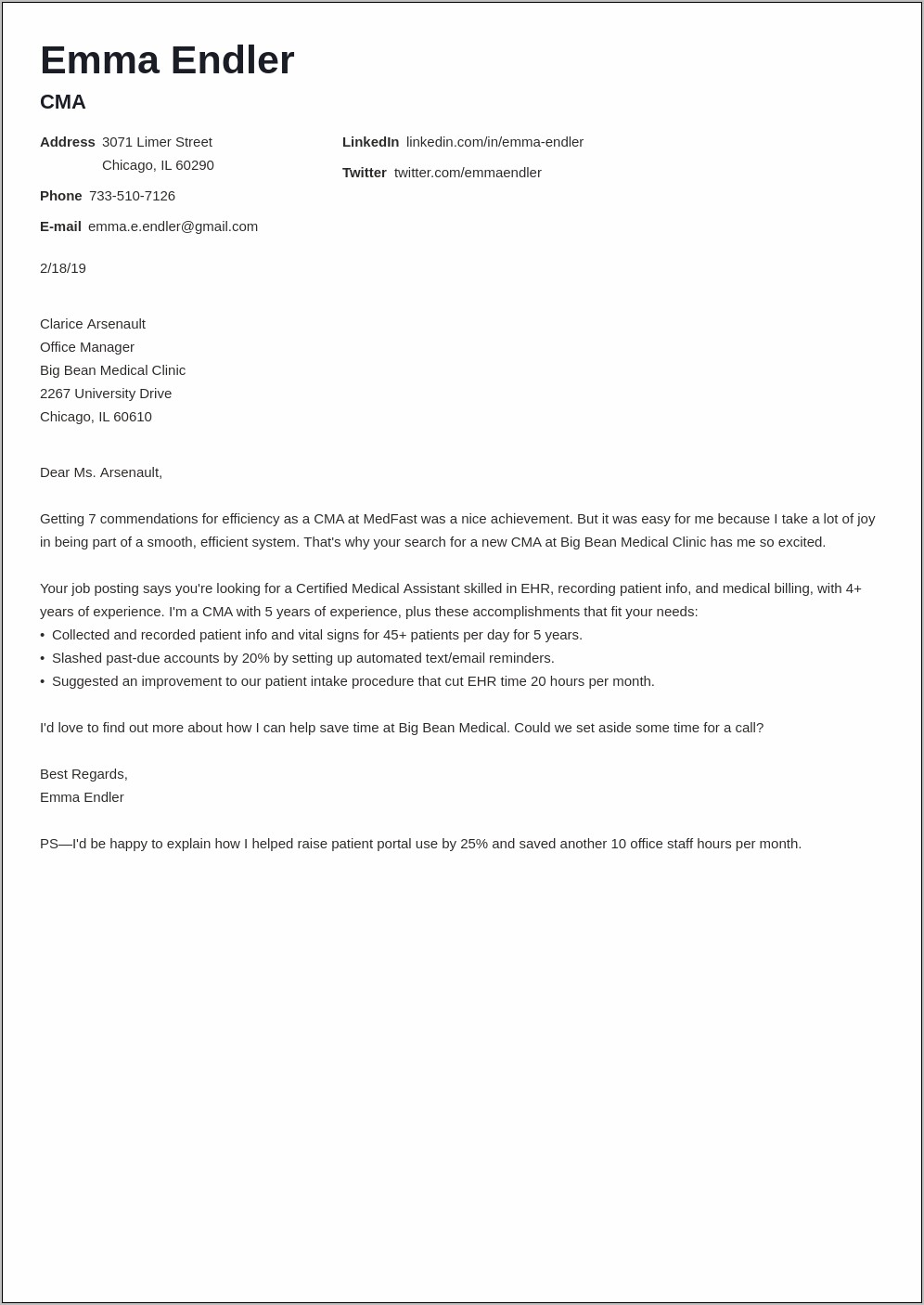 Quick Short Cover Letter For Resumes