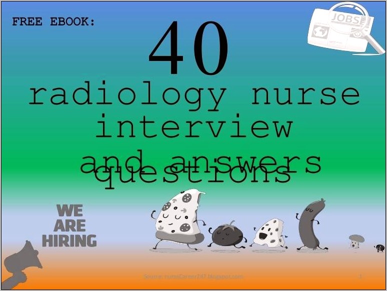 Radiology Nurse Job Description For Resume
