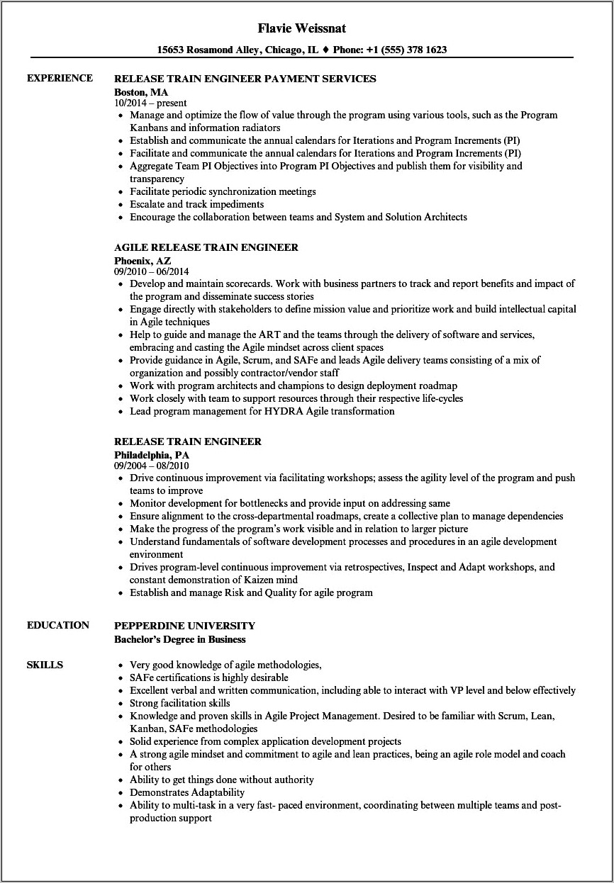 entry level railroad resume samples