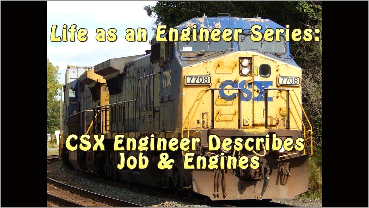 Railroad Engineer Job Description For Resume
