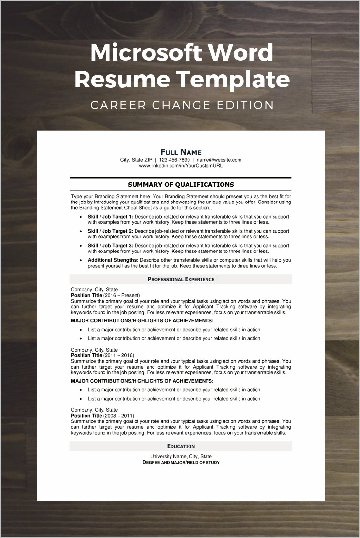 Reasons For Change Of Job In Resume