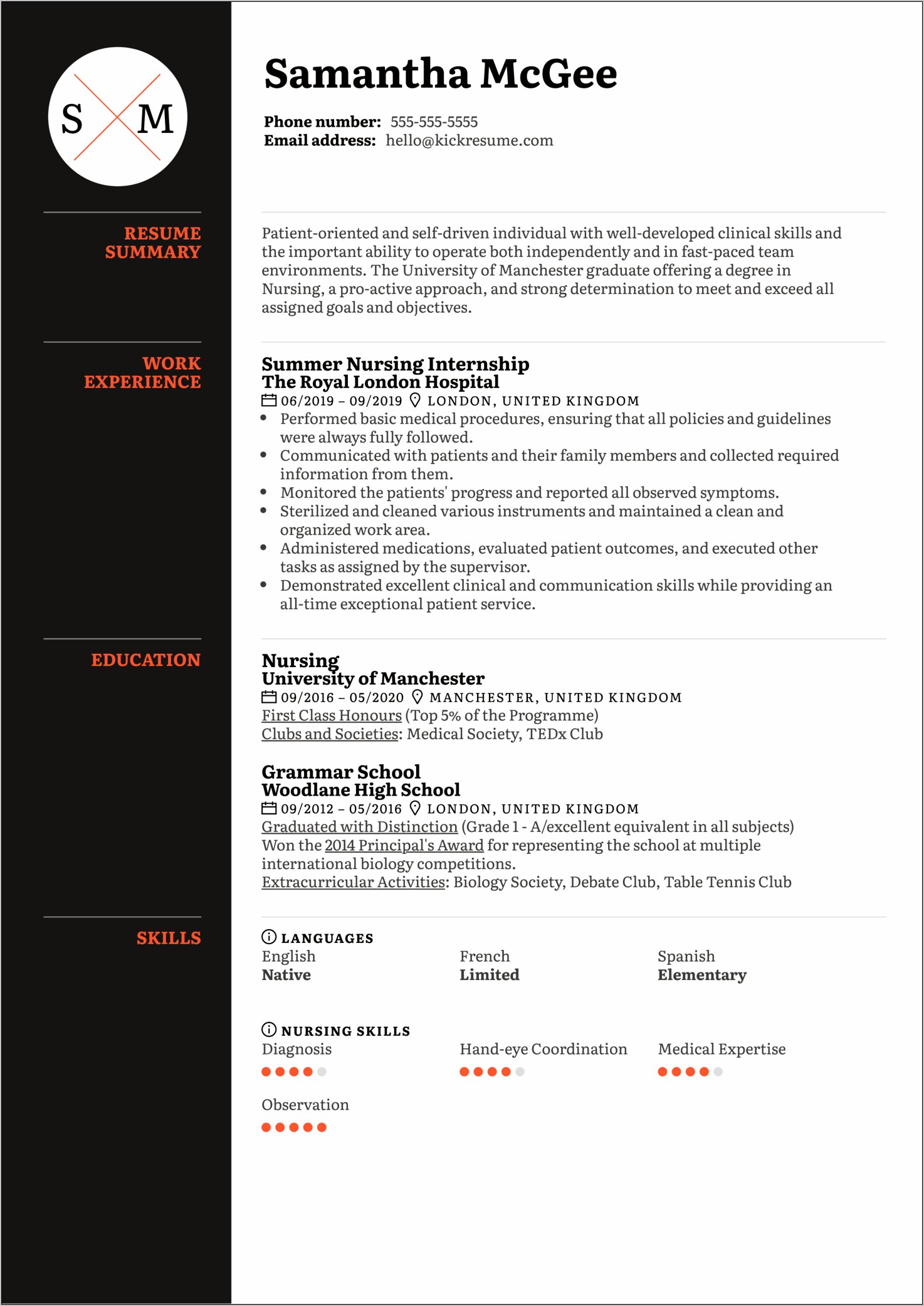 Recent Graduate With Little Experience Resume
