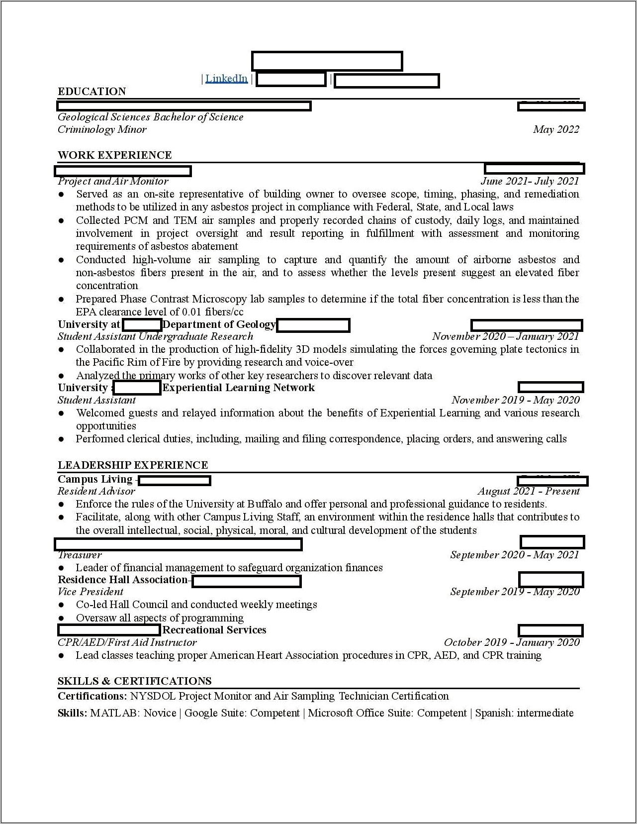 Recreational Vehicle Mechanic Job Description For Resume