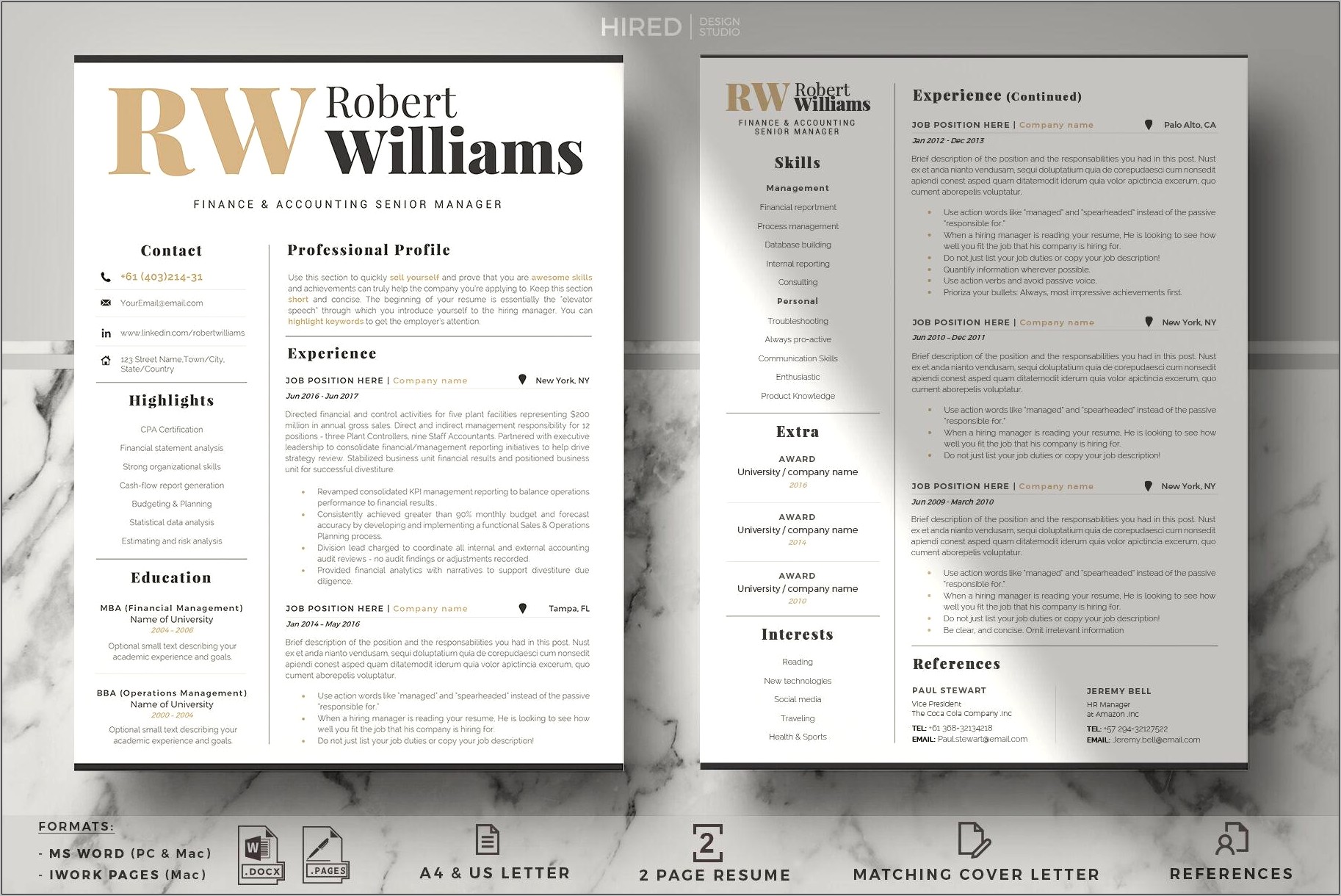 Reference Page For A Resume Template