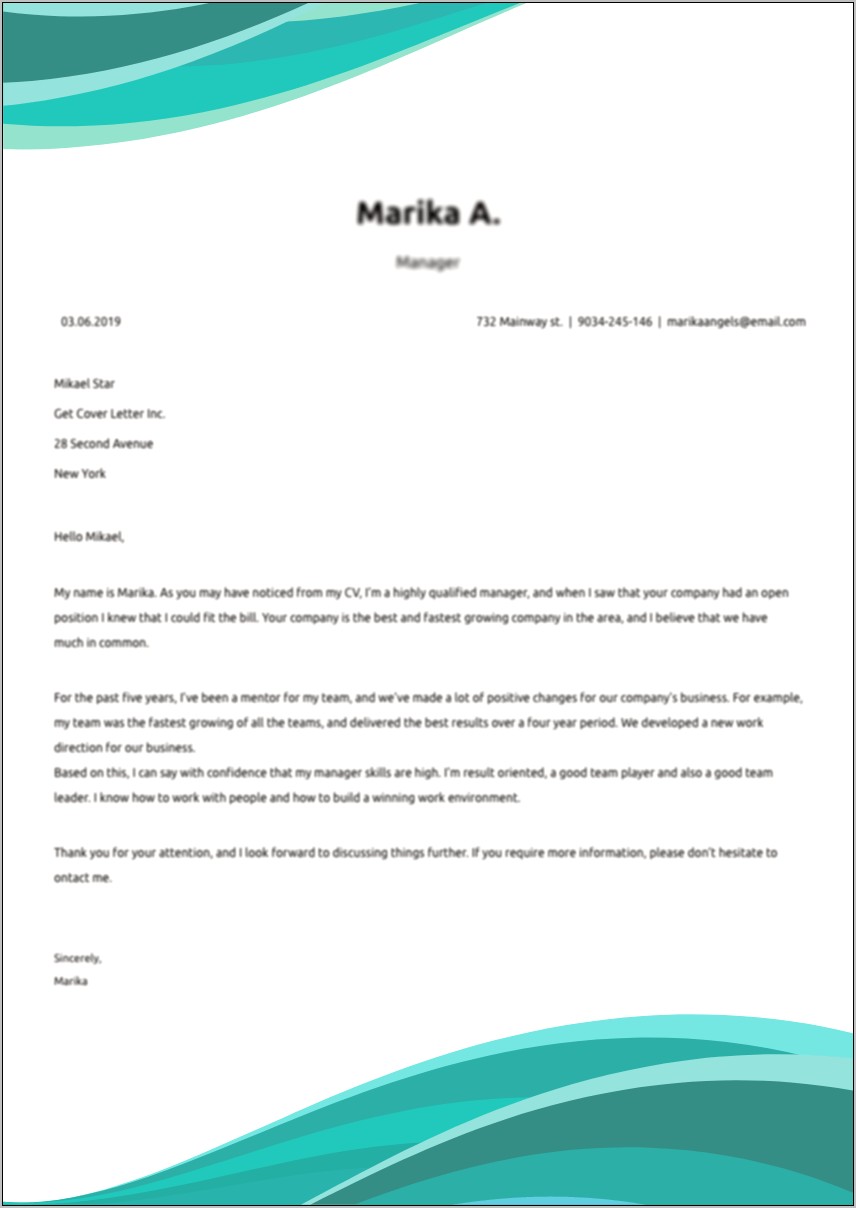 Registered Nurse Cover Letter And Resume
