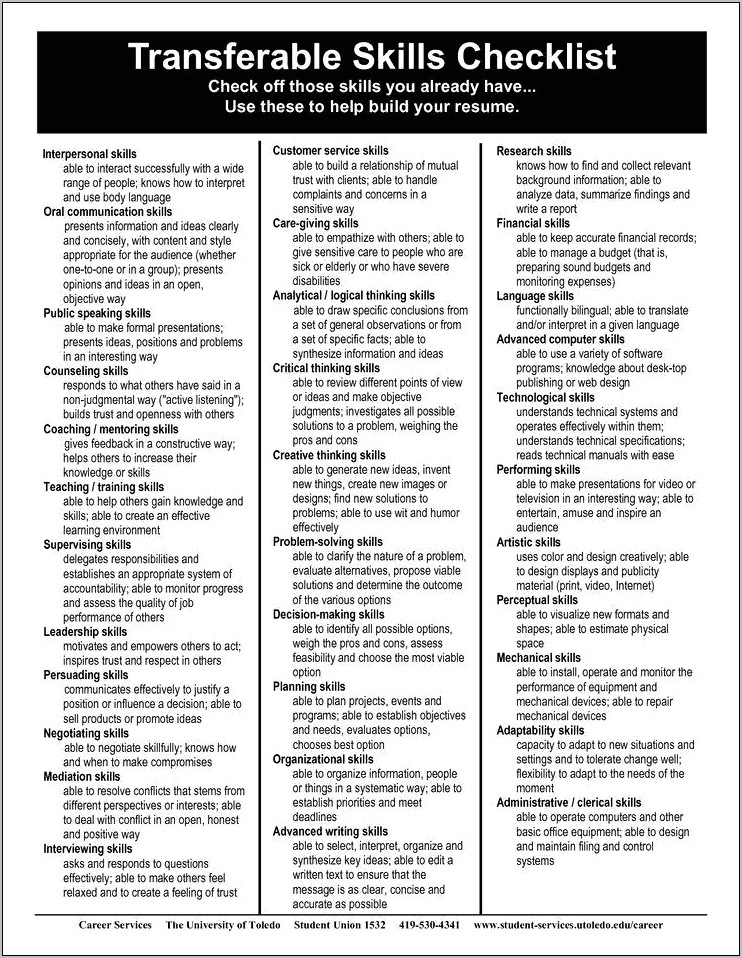 Research Based Skills For Your Resume