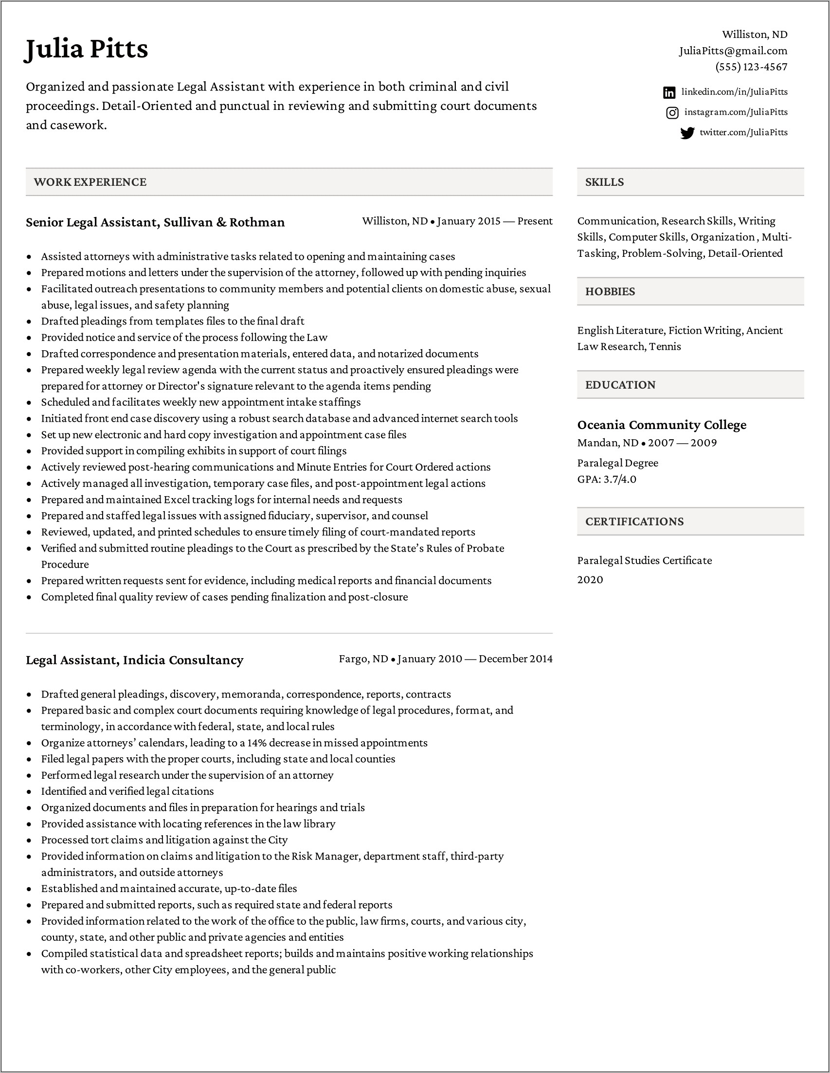 Research Project Manager Job Description Resume