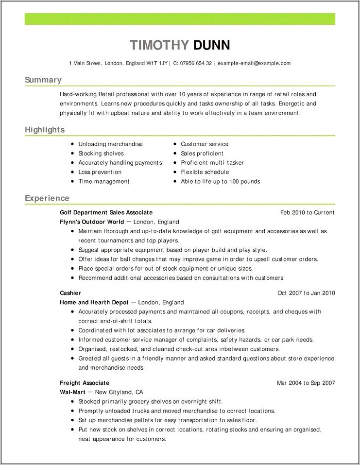 Restuaurant Manager Profile Summary On Resume