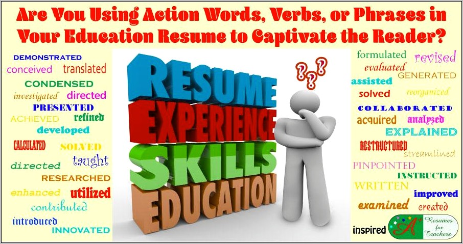 Resume Action Words For High School Students