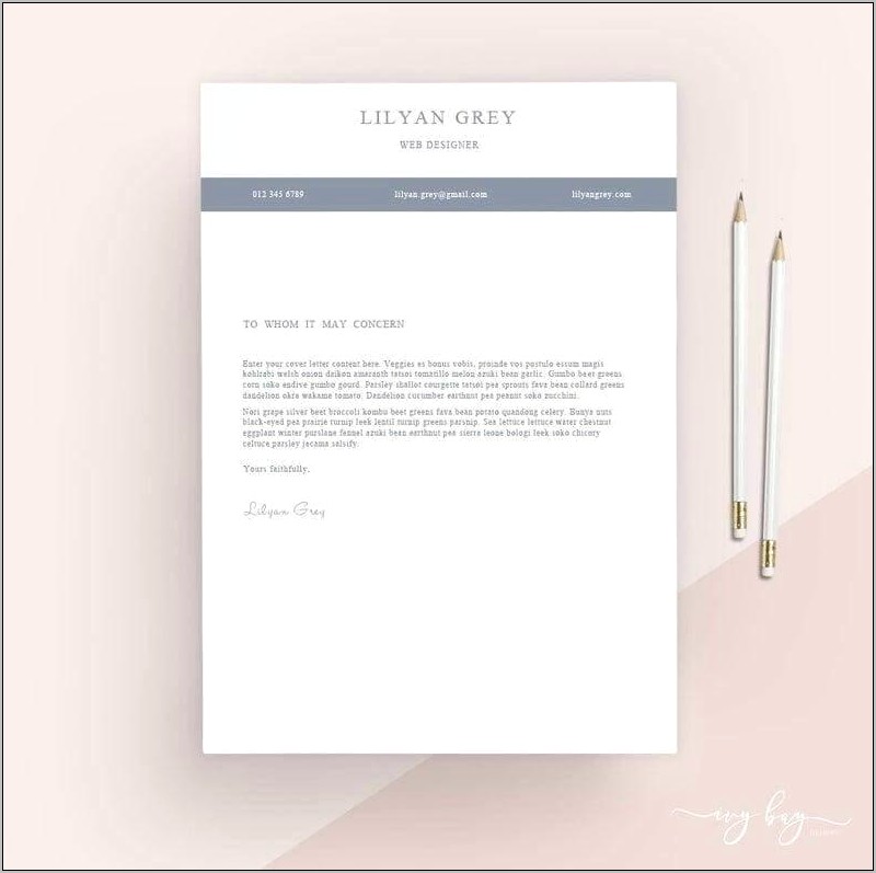 Resume And Matching Cover Letter Templates