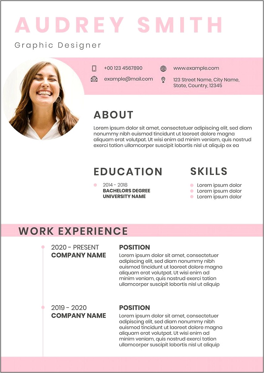 Resume And Portfolio Beauty Job