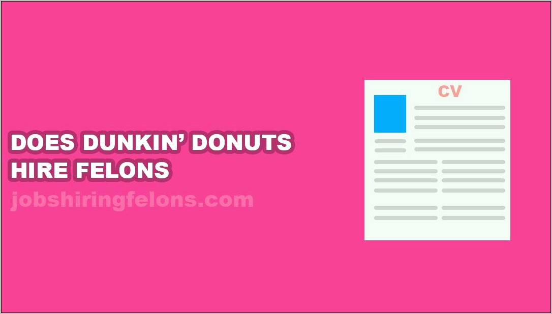 Resume Assistant Manager At Dunkin Donuts Do