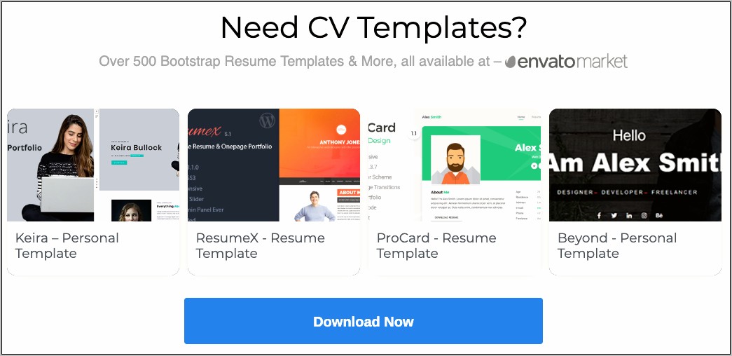 Resume Bootstrap Template Free Download