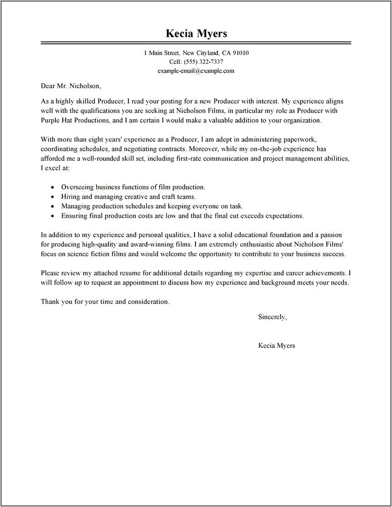 Resume Cover Letter For Athletic Director