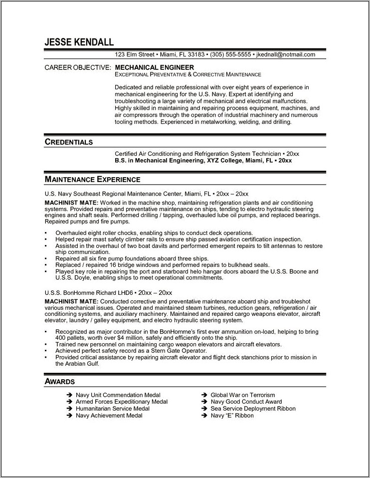 Resume Cover Letter For Field Service Technician