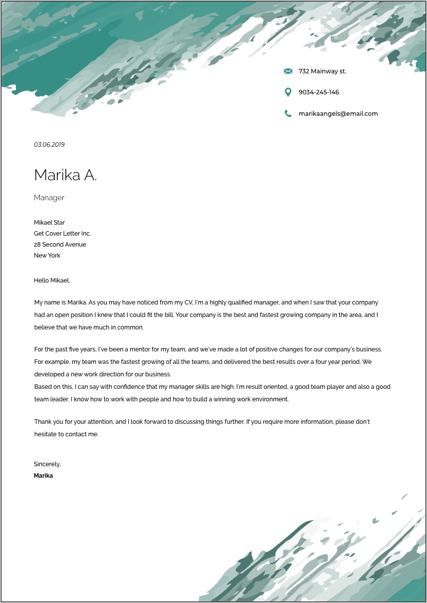 Resume Cover Letter For Leasing Consultant