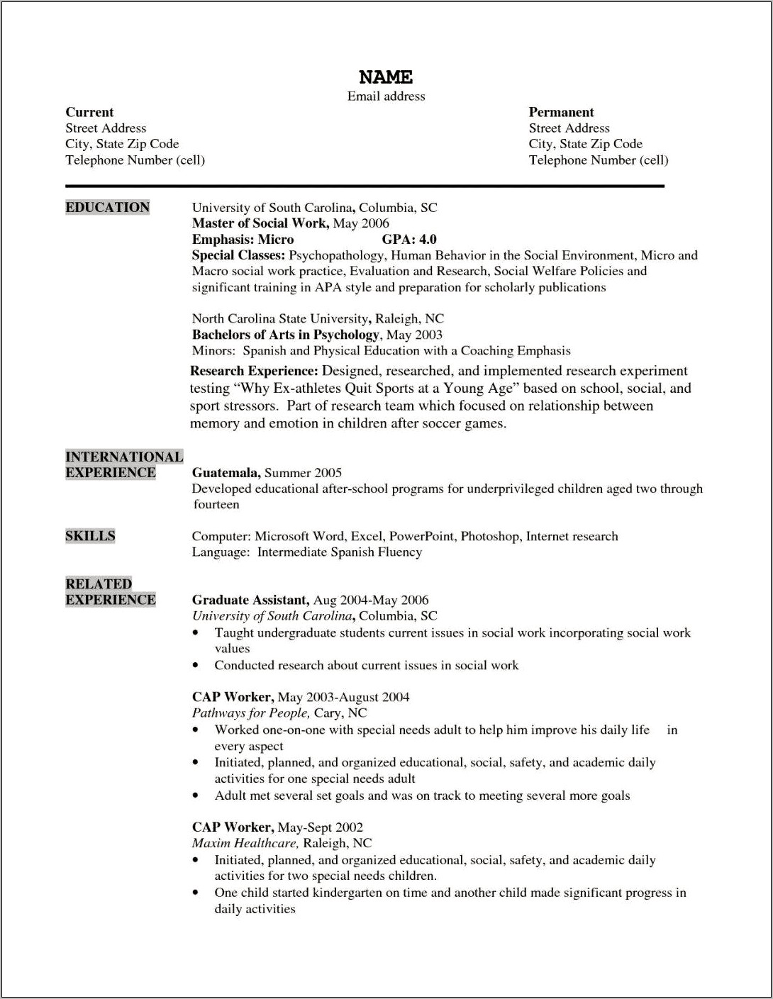 Resume Cover Letter For Older Workers