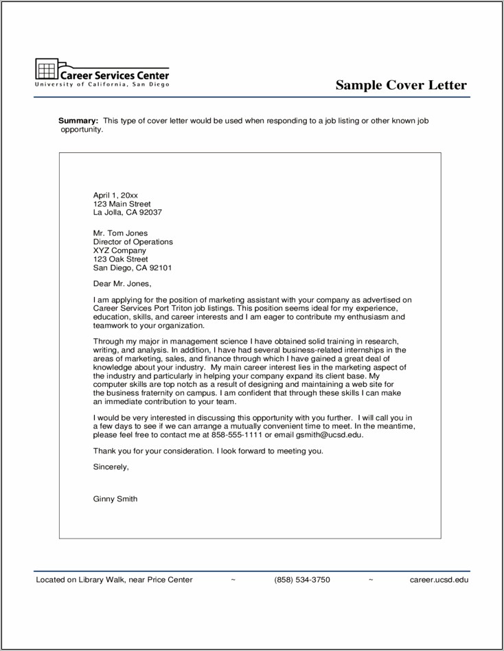 Resume Cover Letter Samples For Part Time Jobs